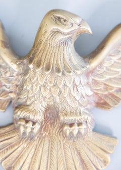 Vintage Federal American Brass Eagle Hanging Wall Plaque