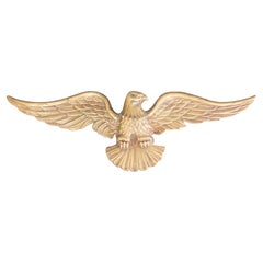 Vintage Federal American Brass Eagle Hanging Wall Plaque
