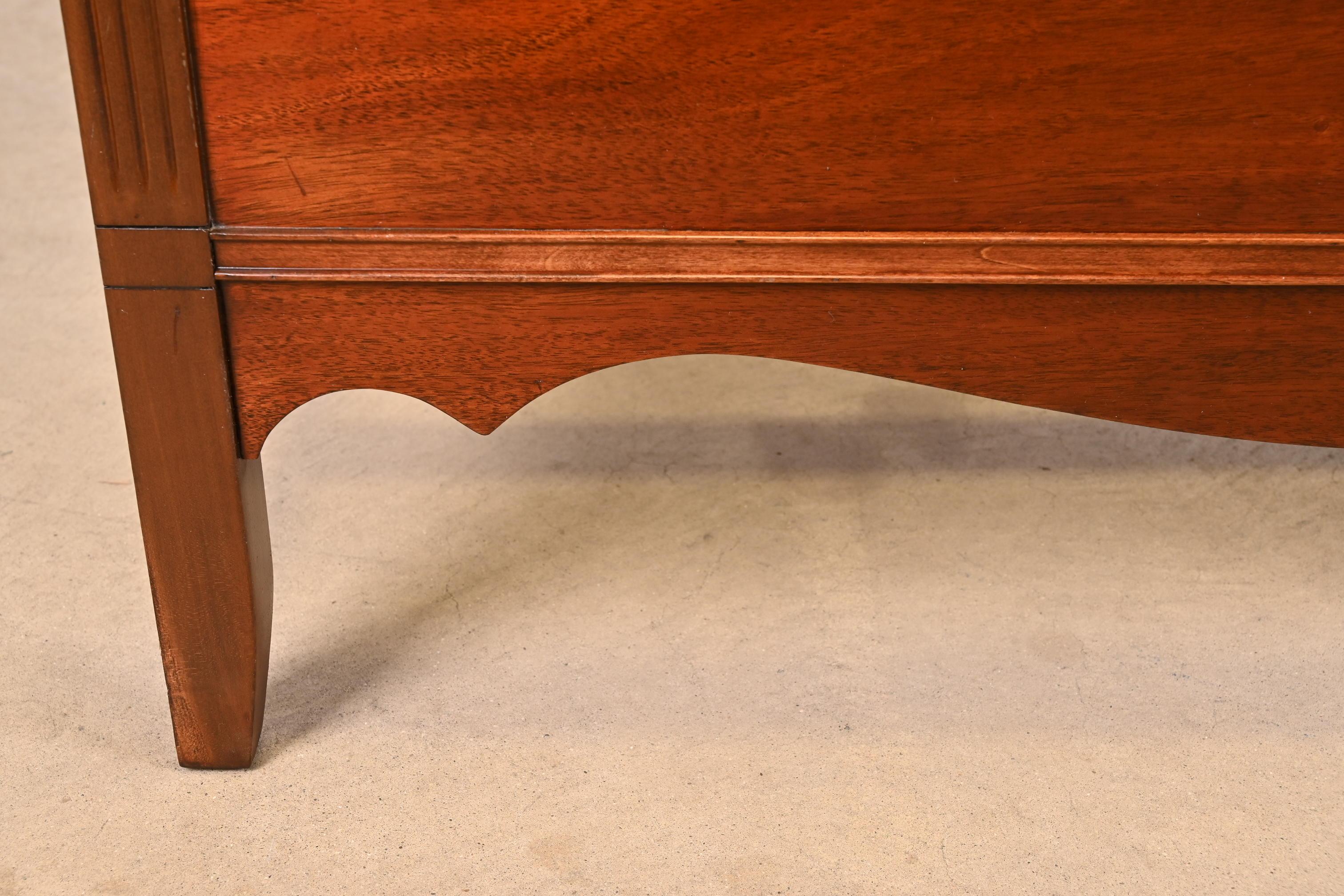 Vintage Federal Carved Mahogany Twin Beds, Pair 4
