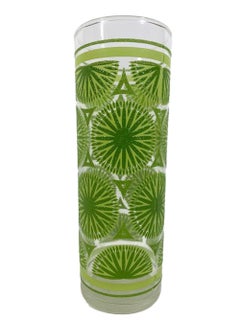 Vintage Federal Glass Tom Collins Glasses with Raised Sugar Textured Lime Slices