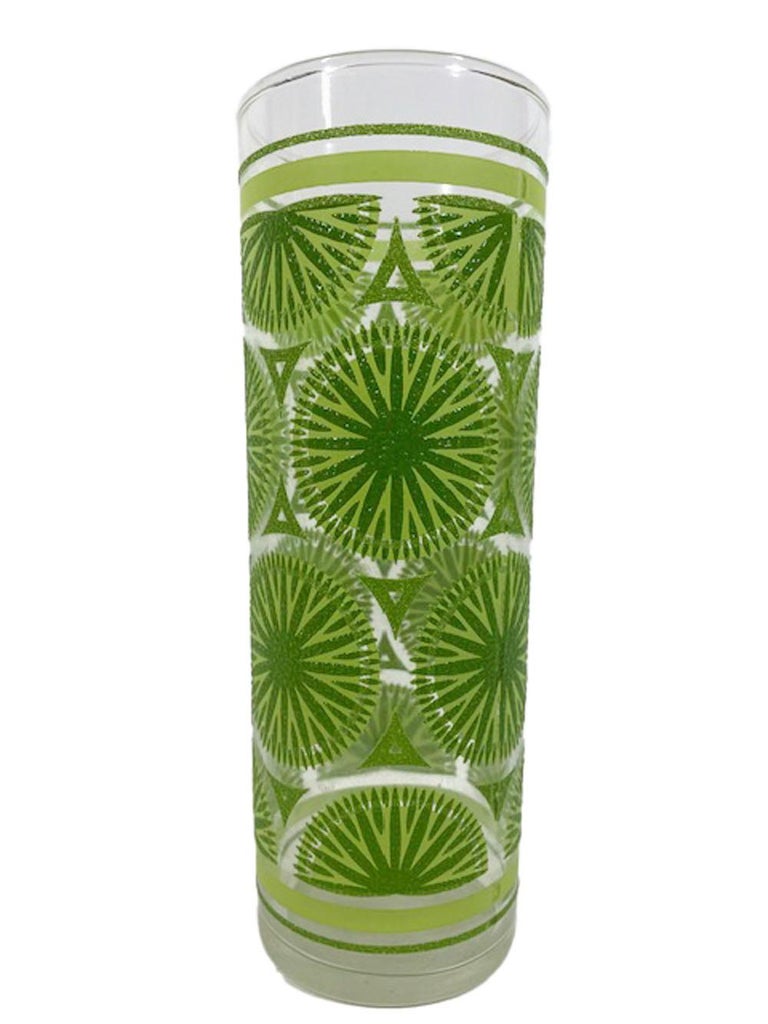 Vintage Federal Glass Tom Collins Glasses with Raised Sugar Textured