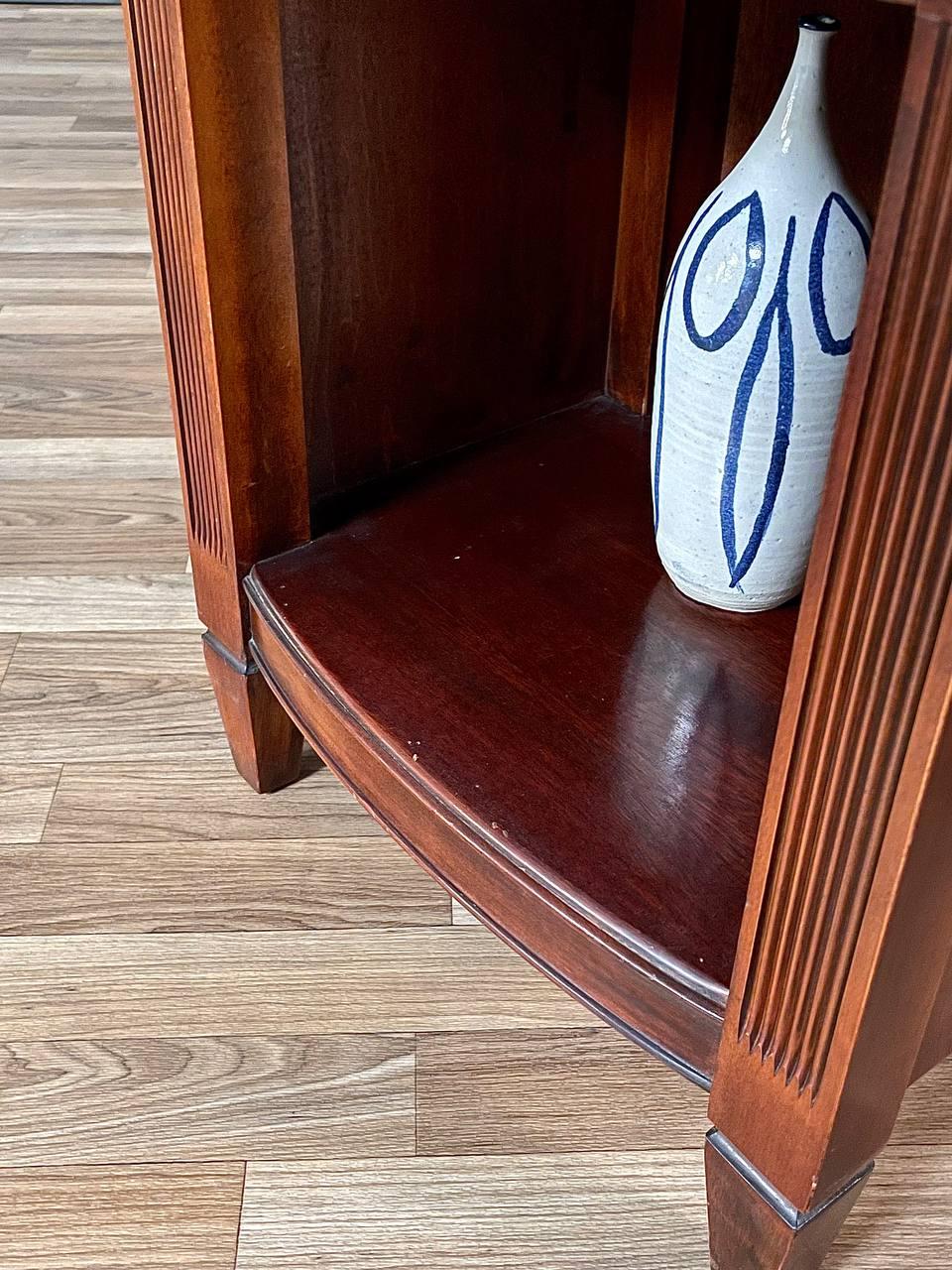 Vintage Federal Revival Mahogany Night Stand w/ Brass Pull 3