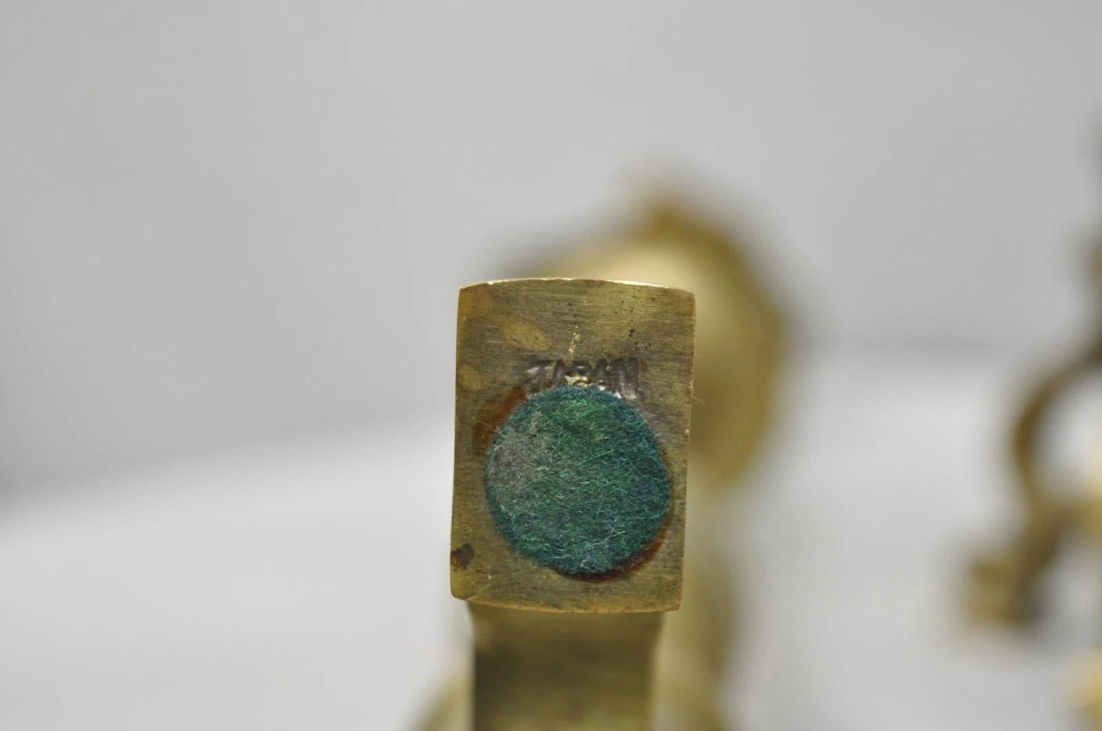 Lampade da tavolo a urna in ottone in stile Feder vintage, Giappone - una coppia in vendita 6