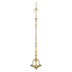 Vintage Federal Style Brass Tripod Torchere