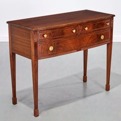 Vintage Federal Style Figured Mahogany Huntboard with Brass Hardware