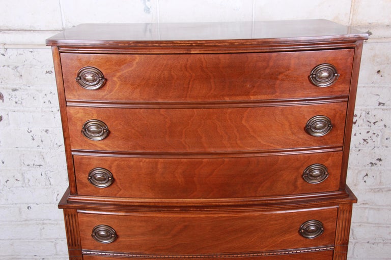 Vintage Federal Style Mahogany Highboy Dresser at 1stdibs
