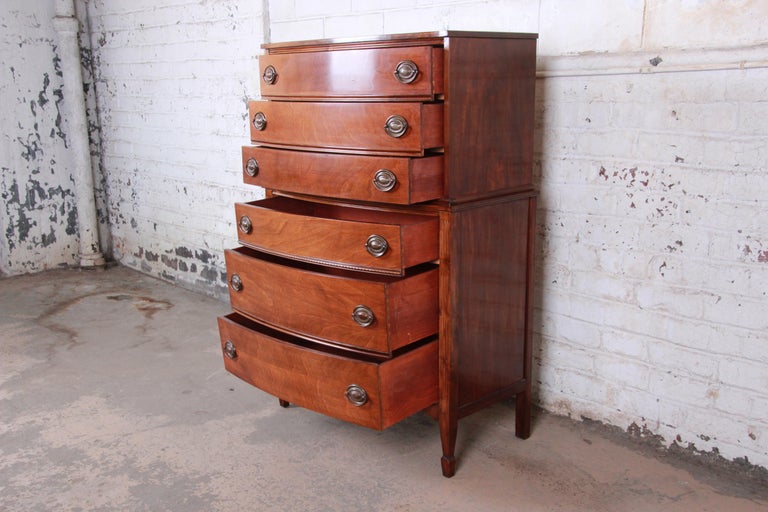 Vintage Federal Style Mahogany Highboy Dresser At 1stdibs