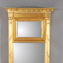 Vintage Federal Trumeau Gilt Mirror 20thC