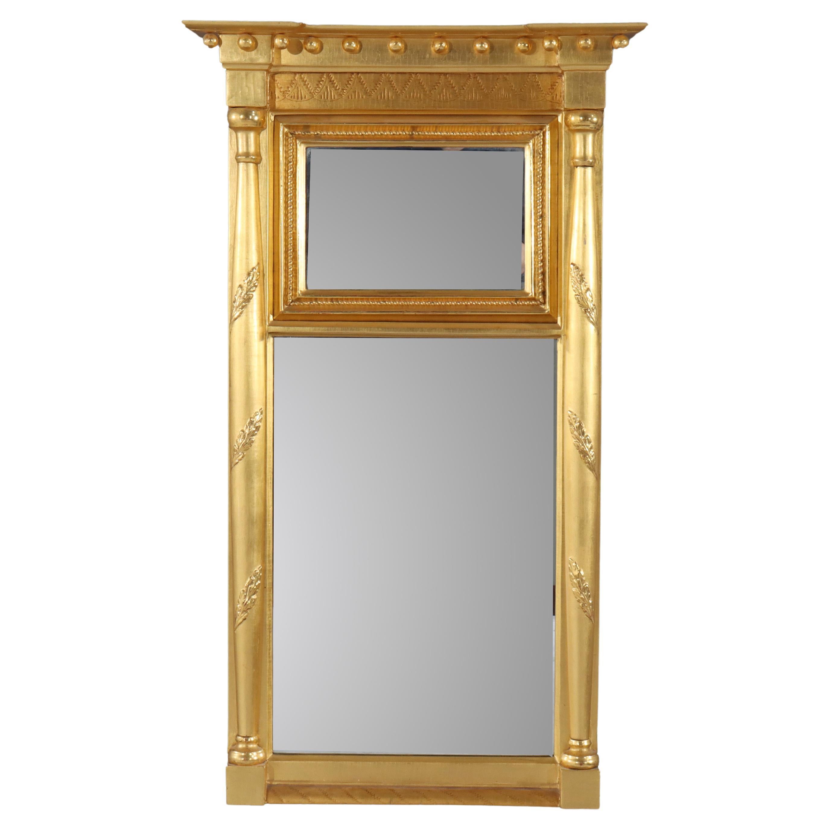 Vintage Federal Trumeau Gilt Mirror 20thC