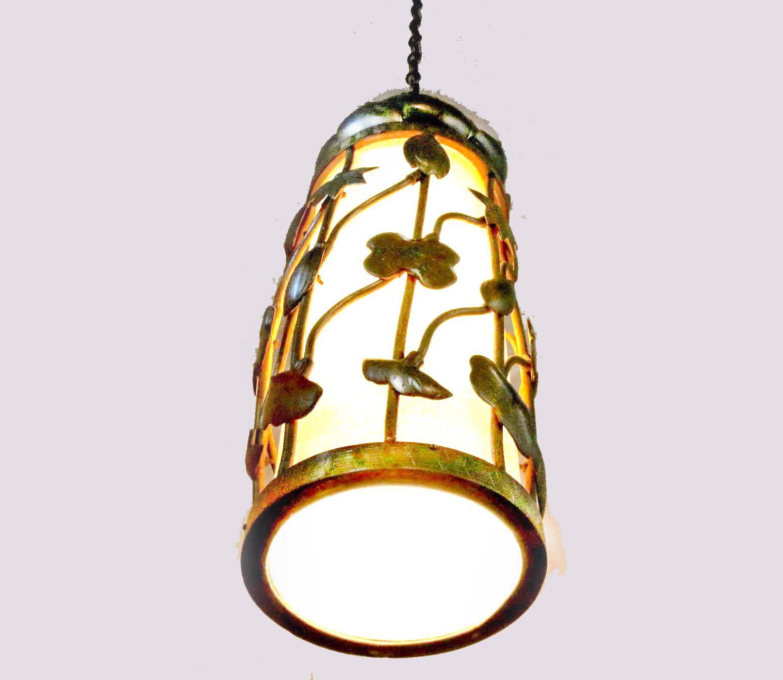 American Vintage Feldman Lighting Co. Brass Lotus Flower Pendant