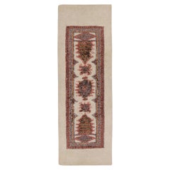 Vintage Felted Persian Kilim with Geometric Patterns on Beige, by Rug & Kilim