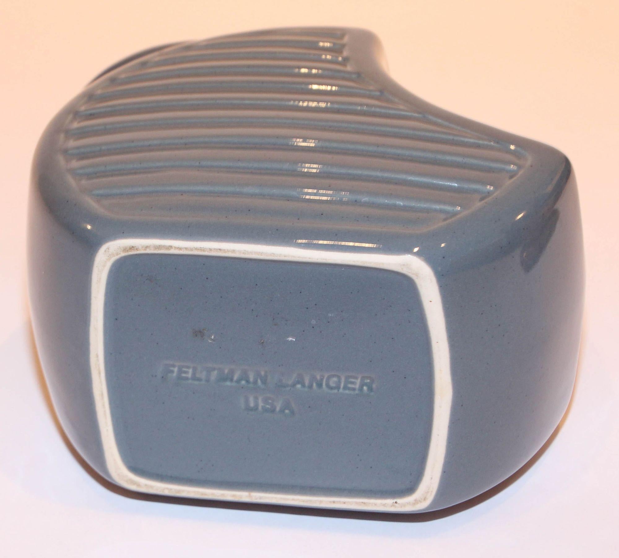 American Vintage Feltman Langer Ceramic Pitcher Art Deco Barware For Sale