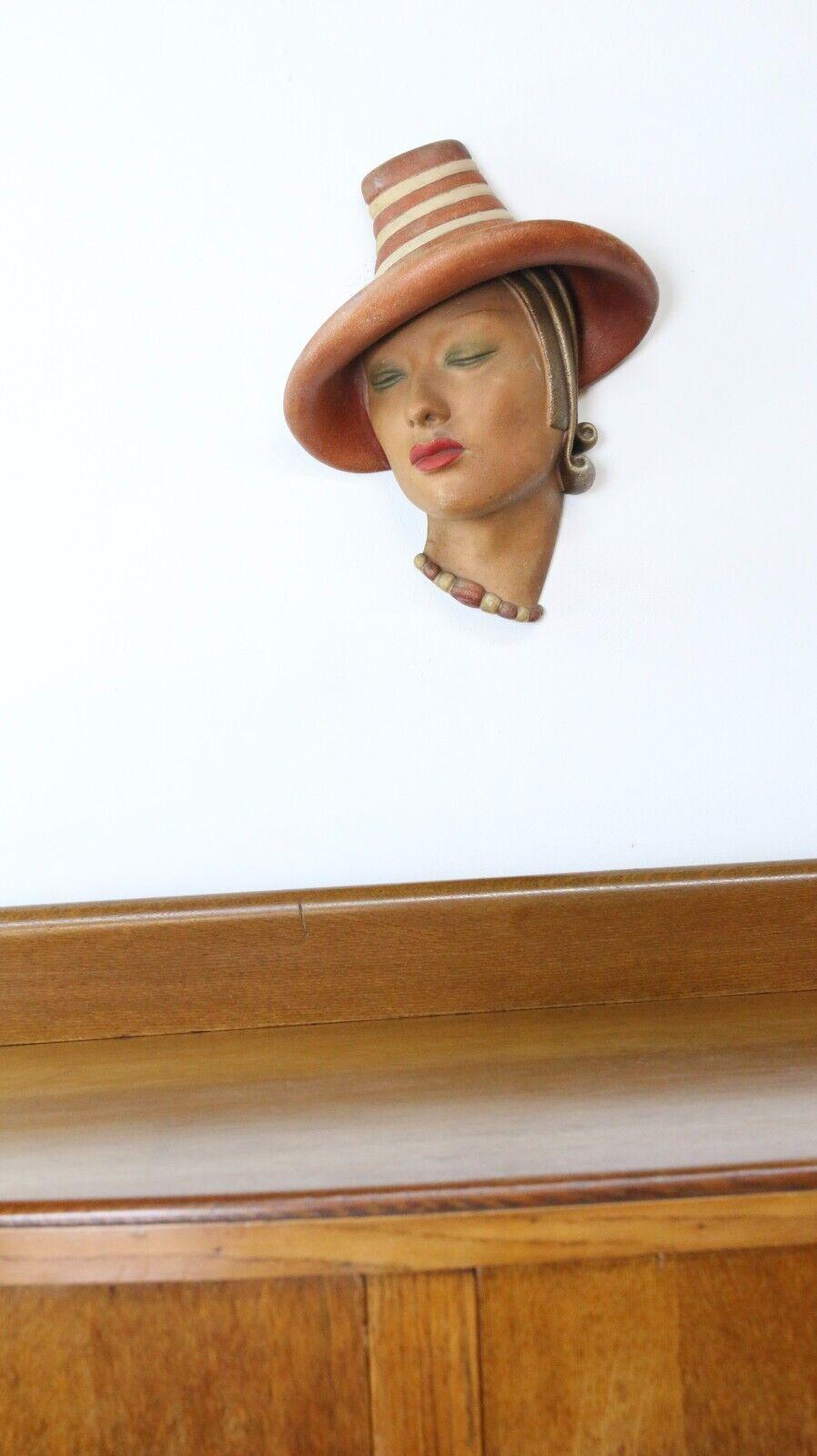Art Deco 1930s Marguerite Wall Mask by Jon Douglas For Sale 5