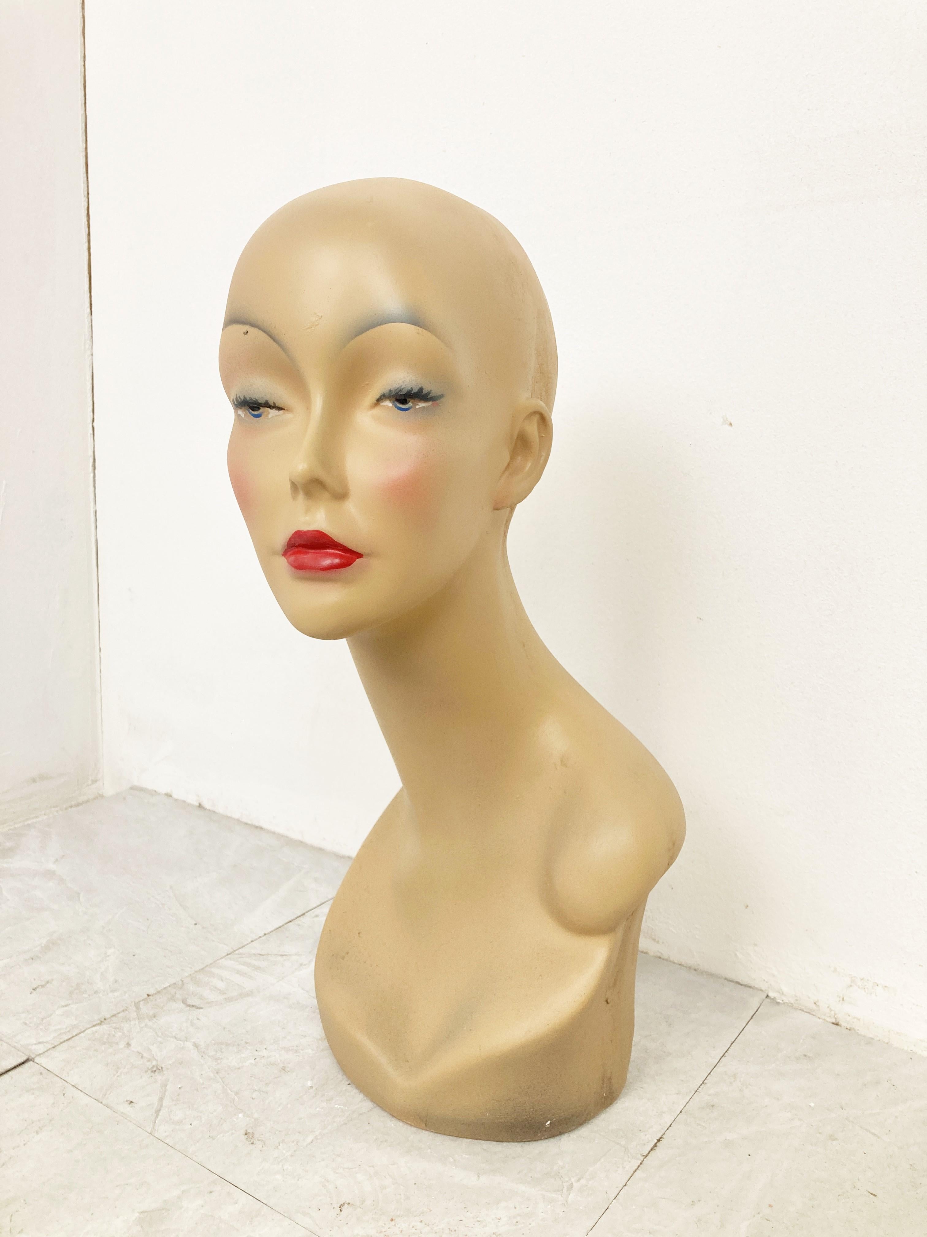 Art Deco Vintage Female Mannequin Bust For Sale