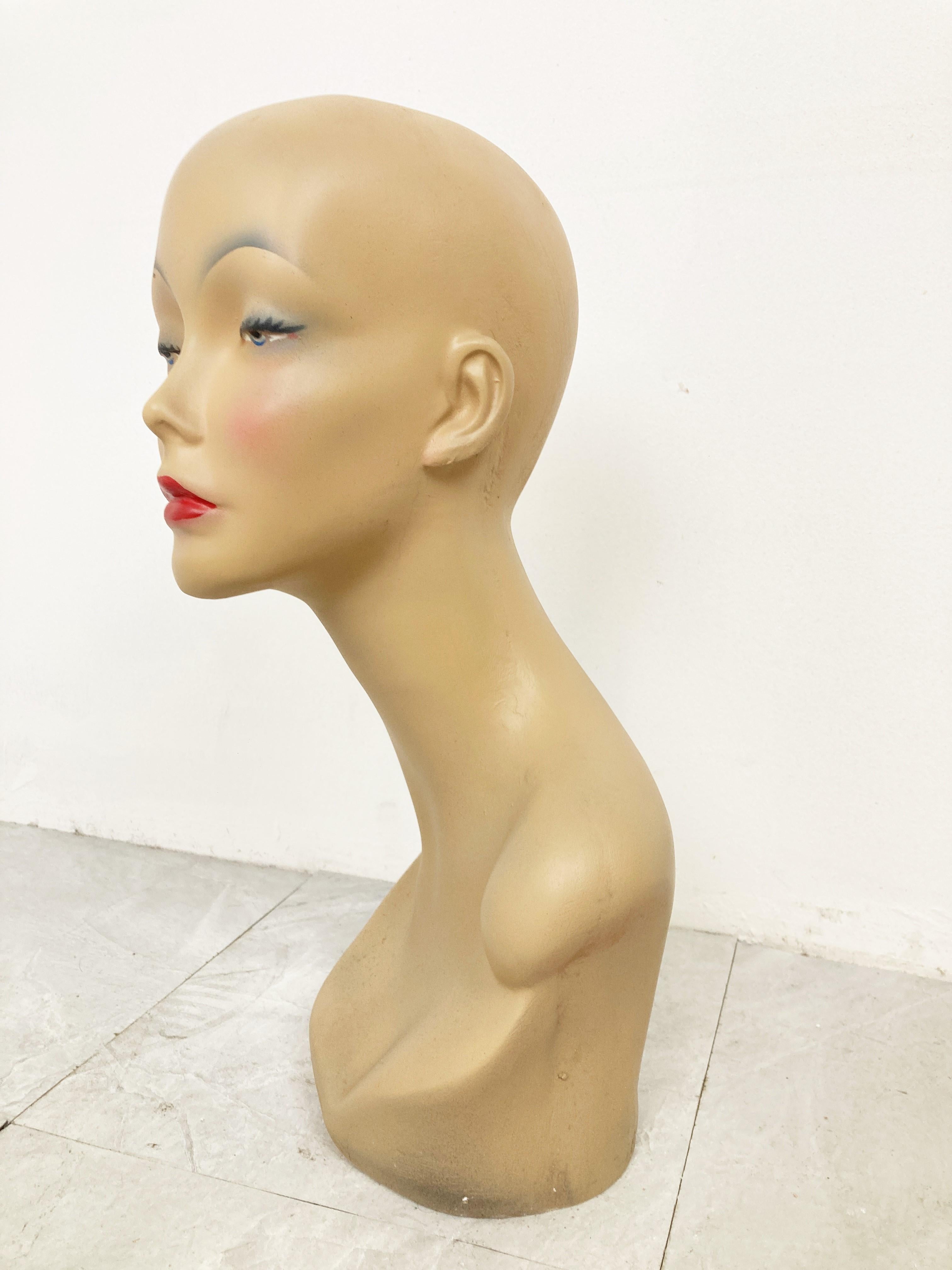 French Vintage Female Mannequin Bust For Sale