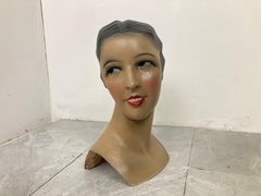 Vintage female mannequin head, 1960s