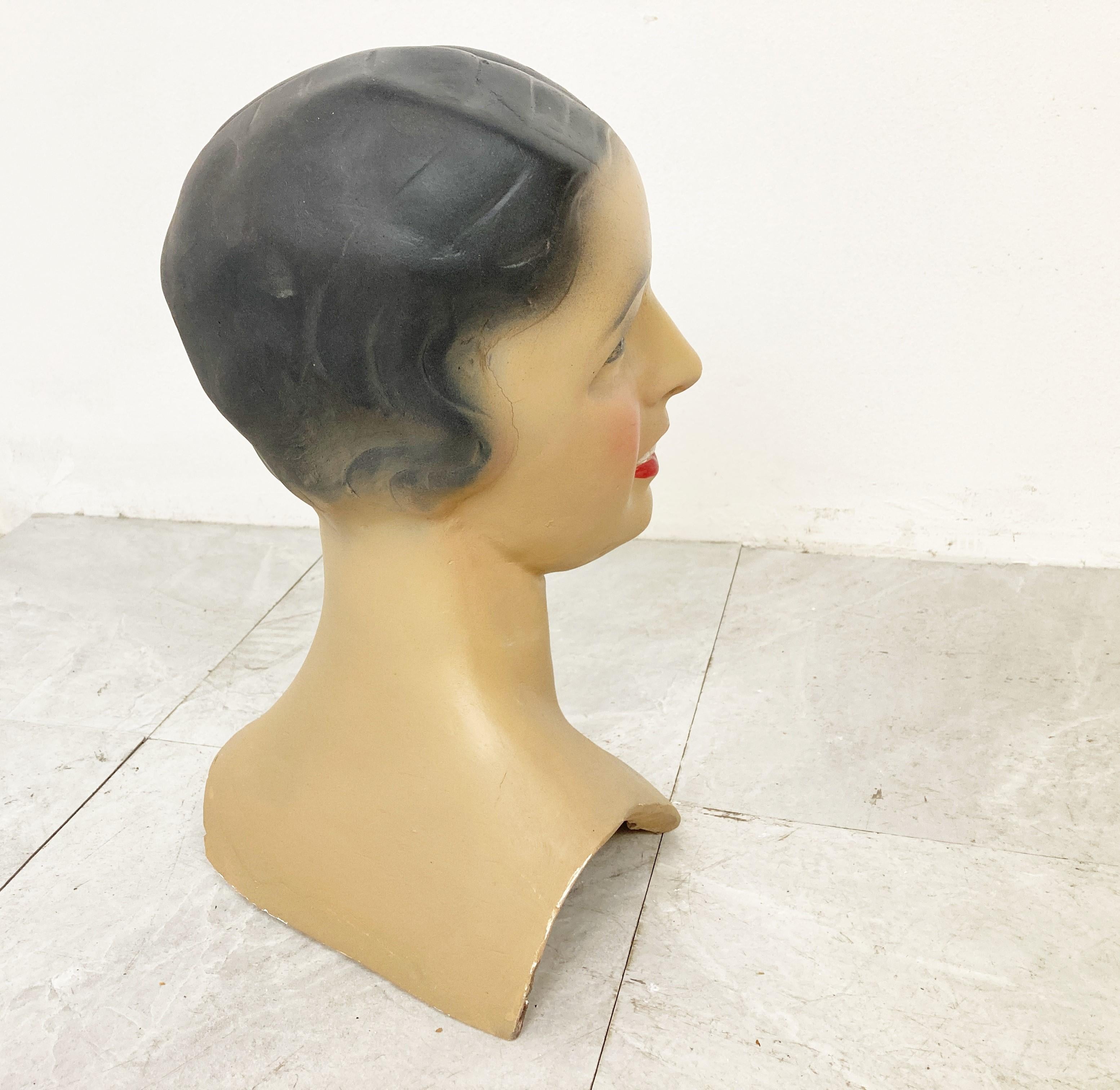 French Vintage female mannequin head, 1960s  For Sale