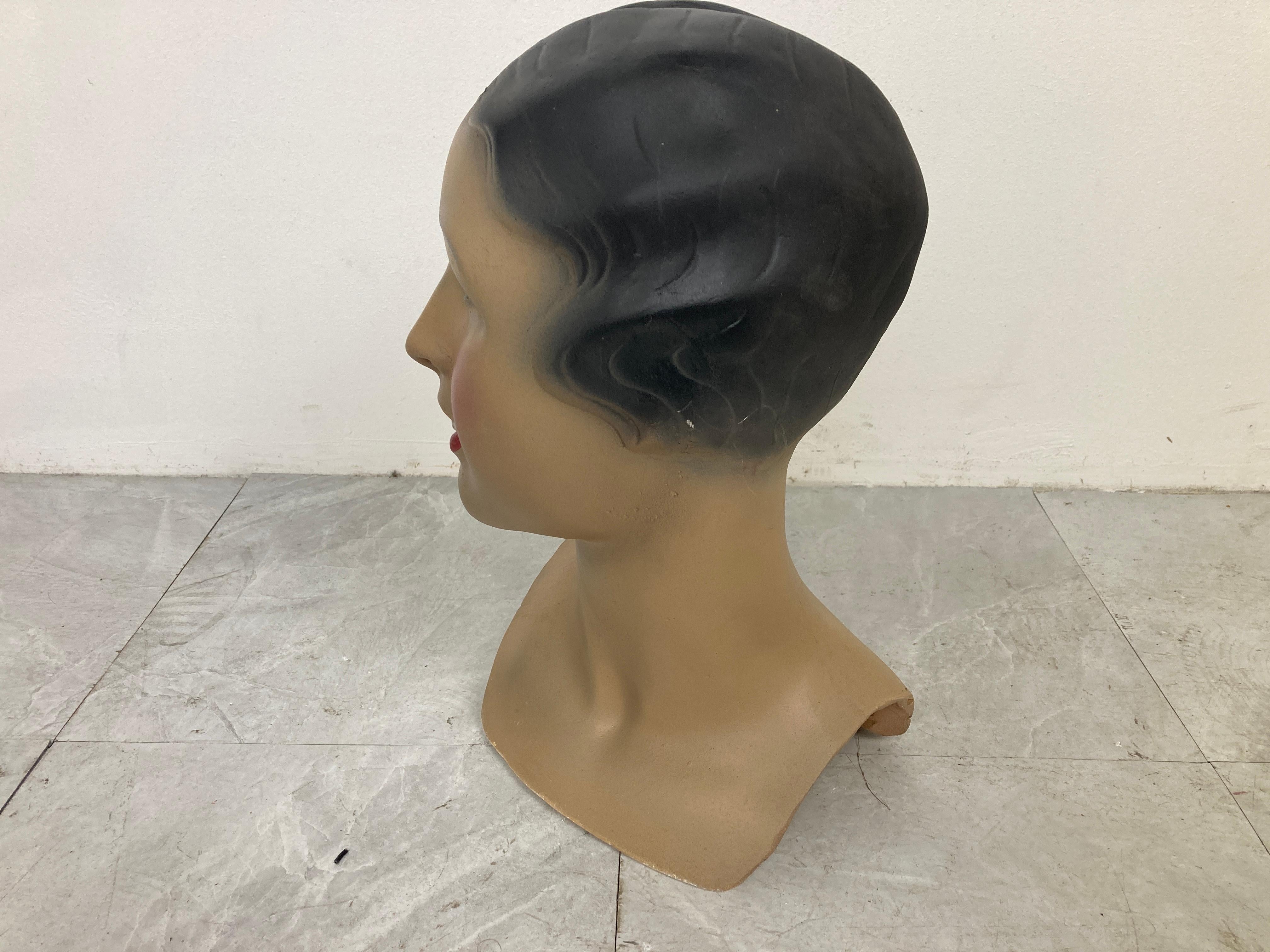 Mid-20th Century Vintage female mannequin head, 1960s  For Sale