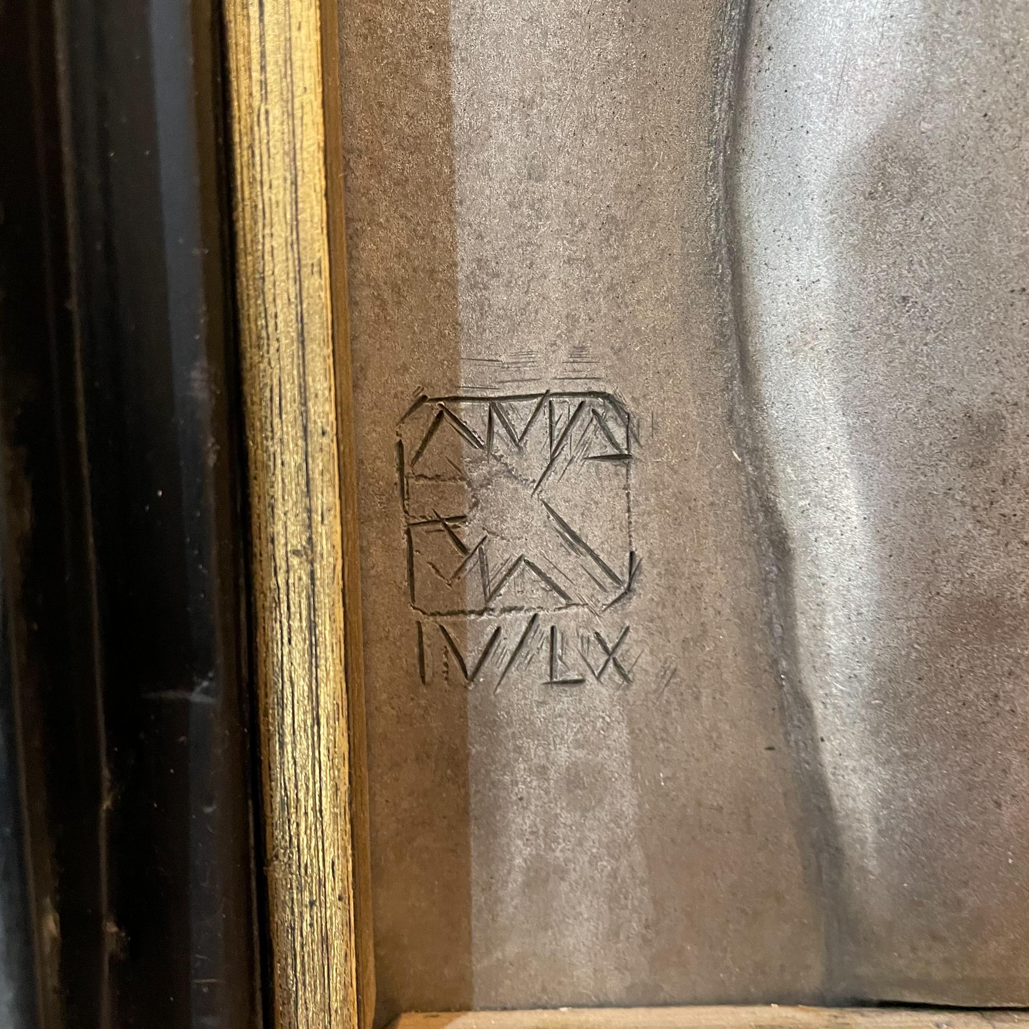 Torso desnudo femenino de los años 60 Arte de pared de aluminio fundido con pátina vintage Firmado en venta 3