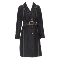 vintage FENDI Alta Moda Kolinsky Gabardina de piel de marta Sellier IT38