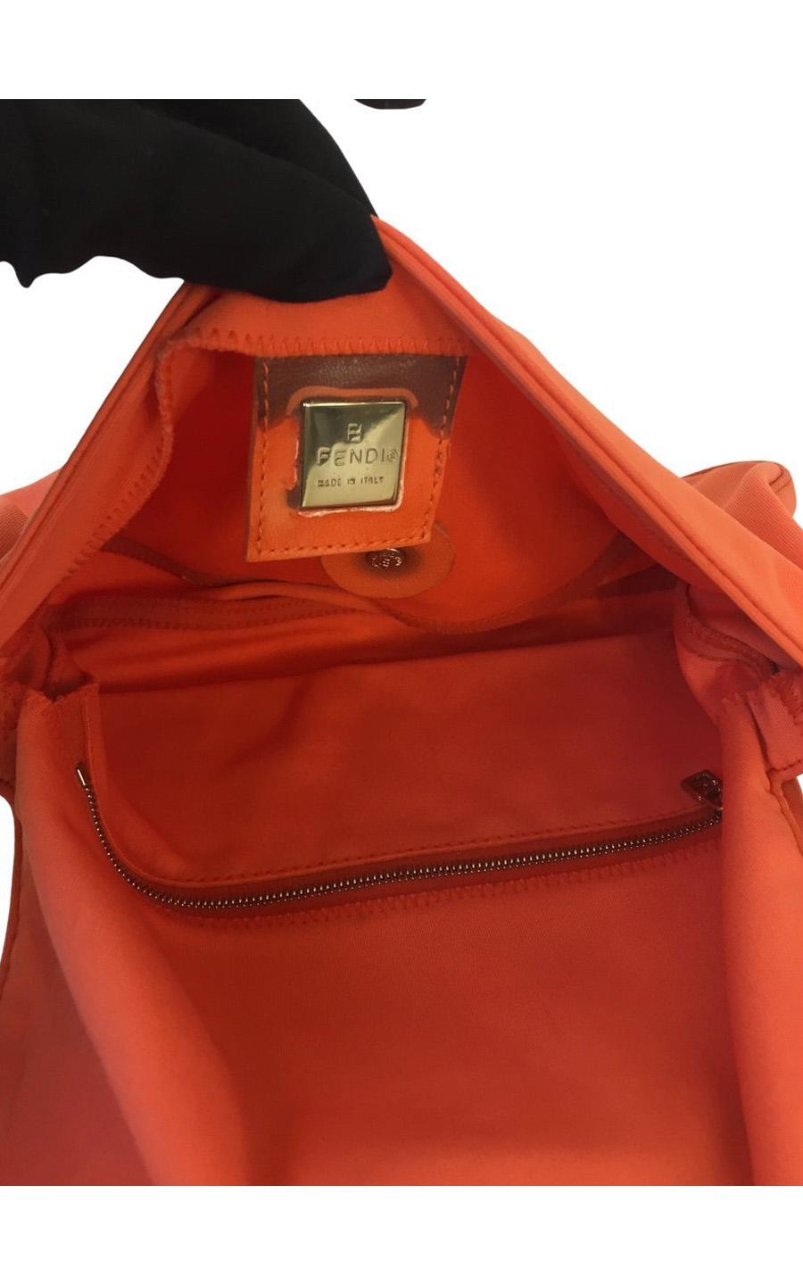 Vintage Fendi Baguette Coral Nylon For Sale 1