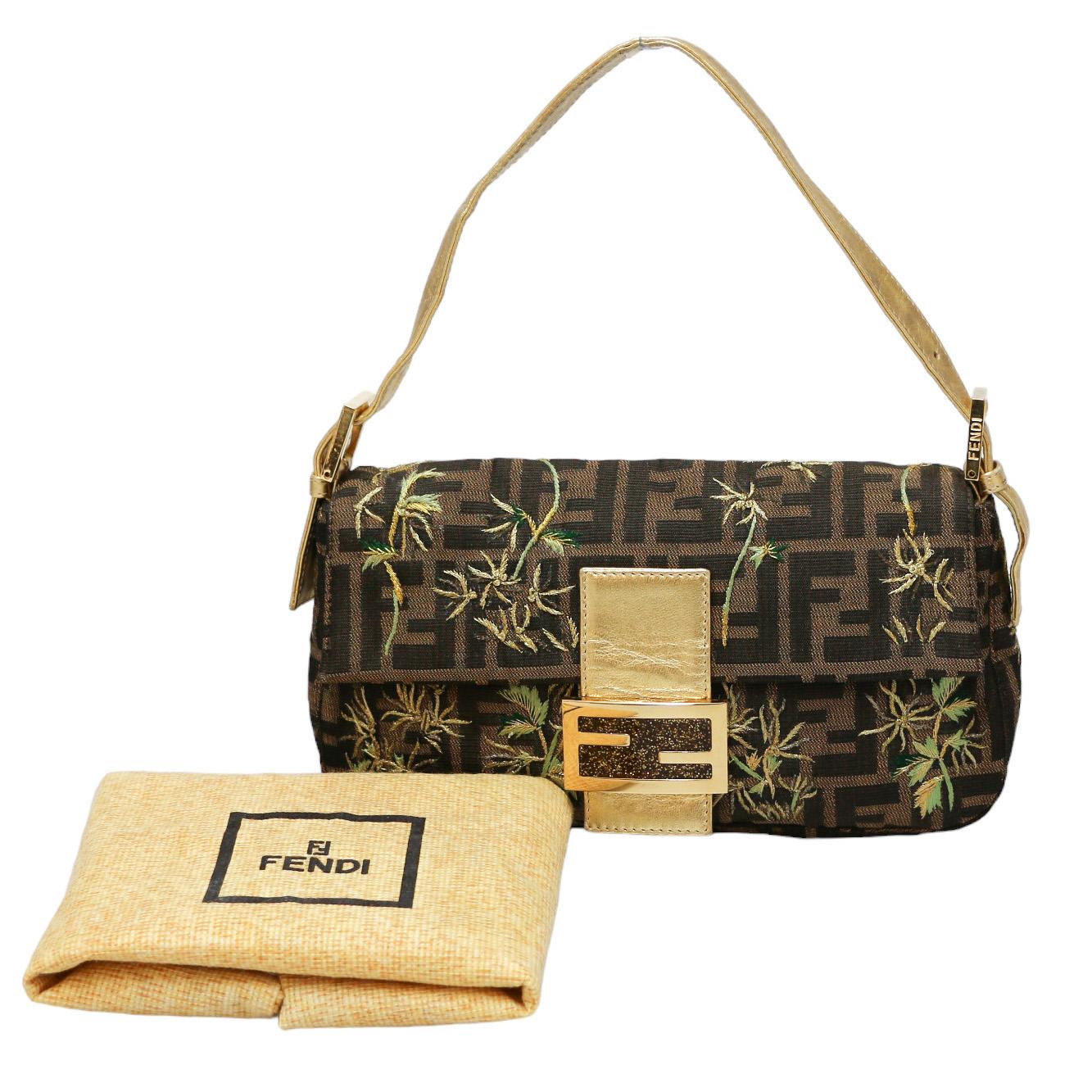 Vintage Fendi Baguette Monogram Embroidery 6