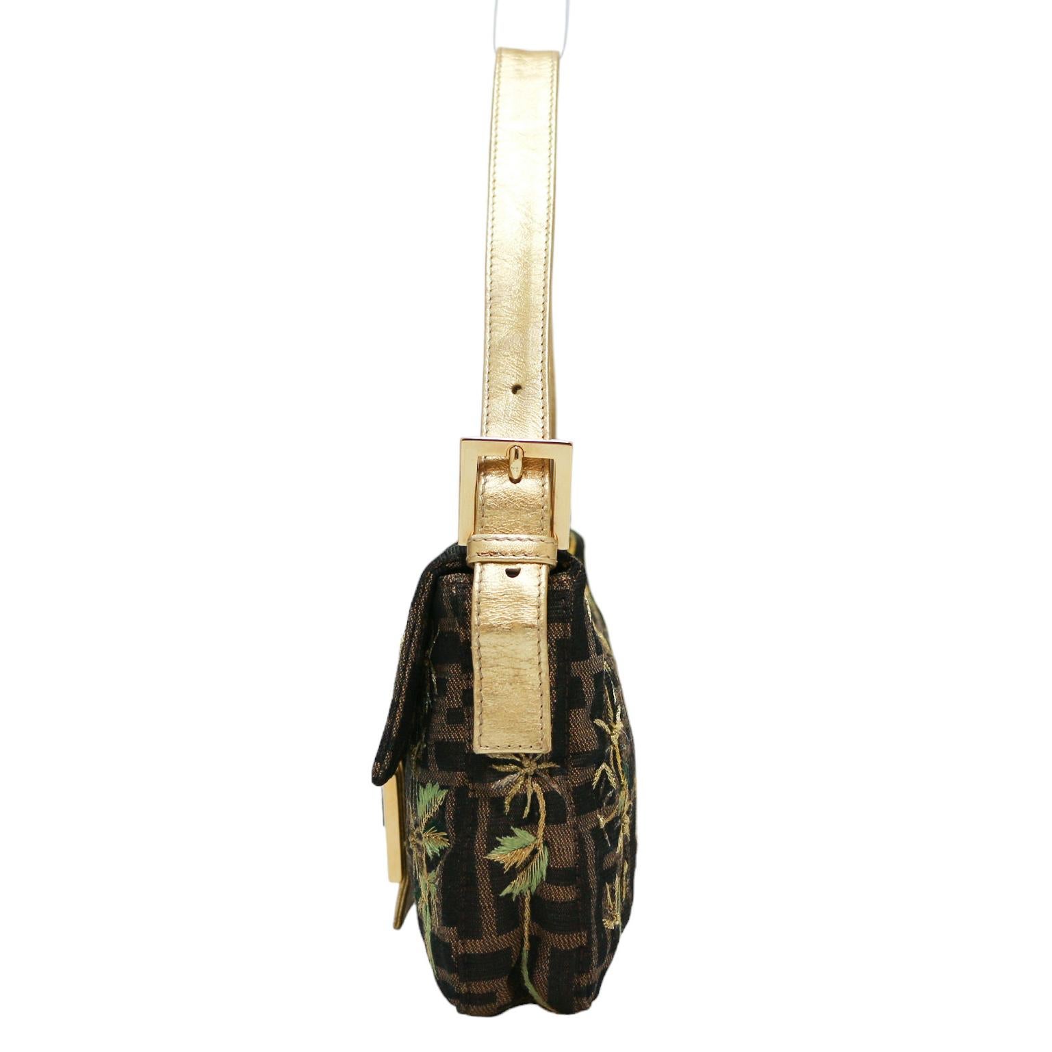 Women's Vintage Fendi Baguette Monogram Embroidery