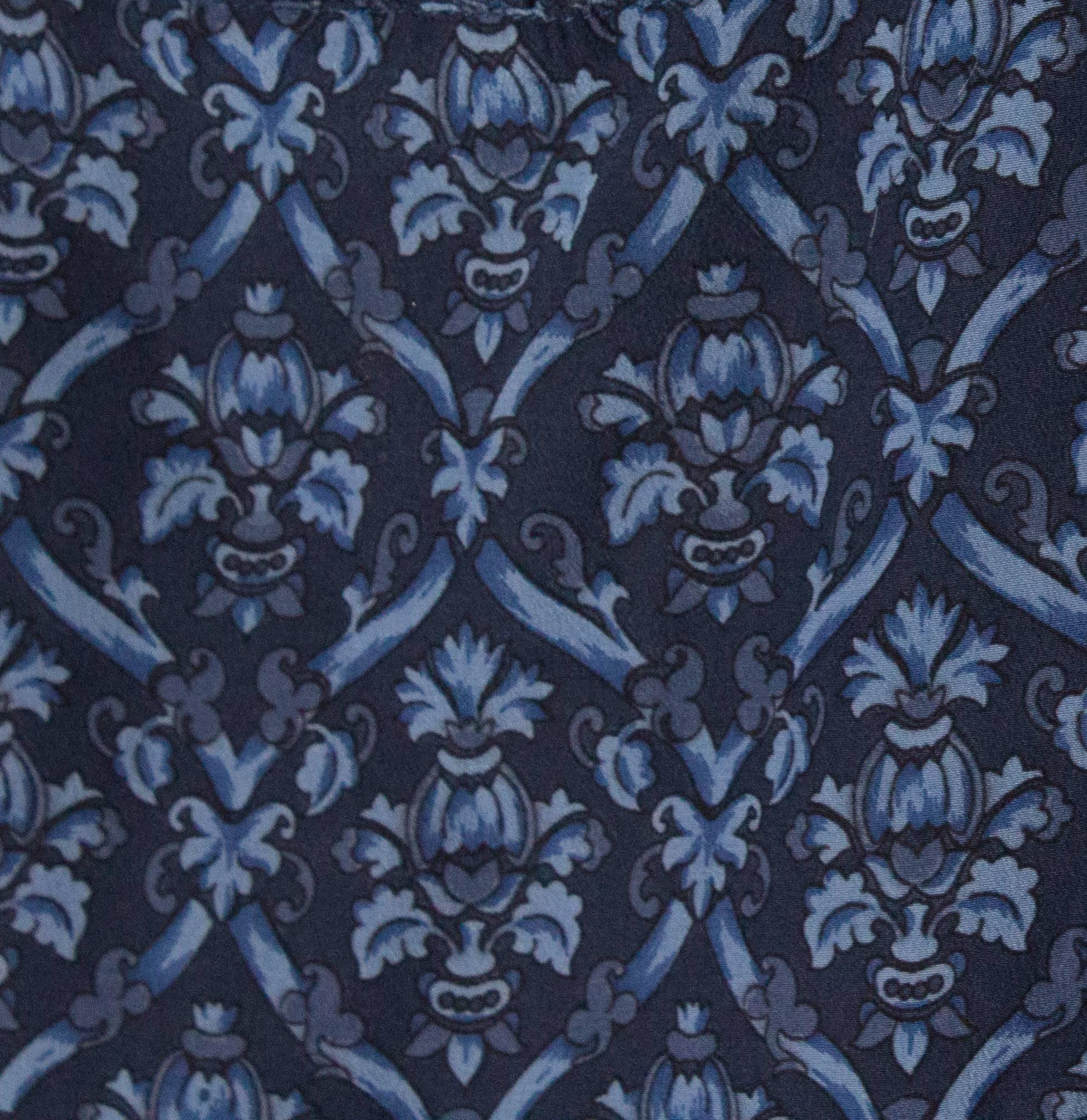 Vintage Fendi Blue Silk Blouse For Sale 1