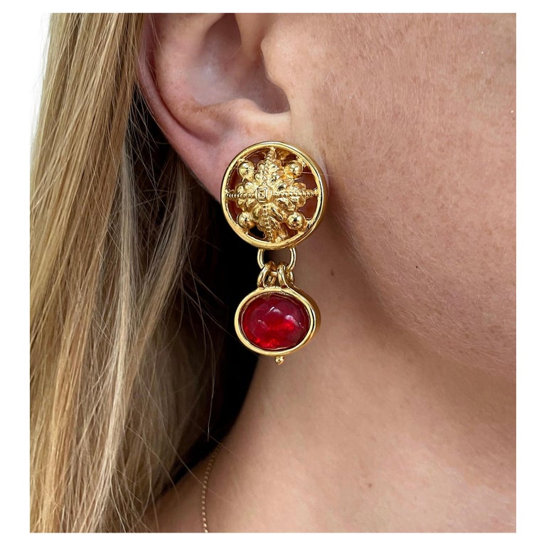 Fendi Vintage Drop Earrings For Sale at 1stDibs