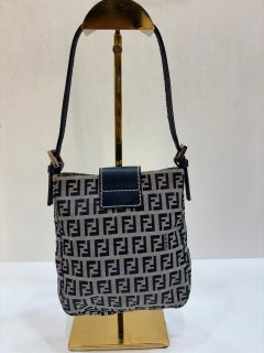 Vintage Fendi FF Mini Baguette Top Handle Bag