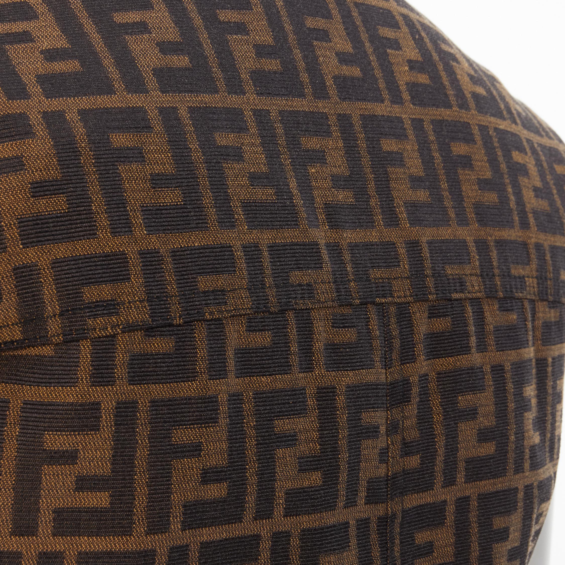 vintage FENDI FF Zucca monogram canvas black nylon reversible vest jacket IT40 S 3