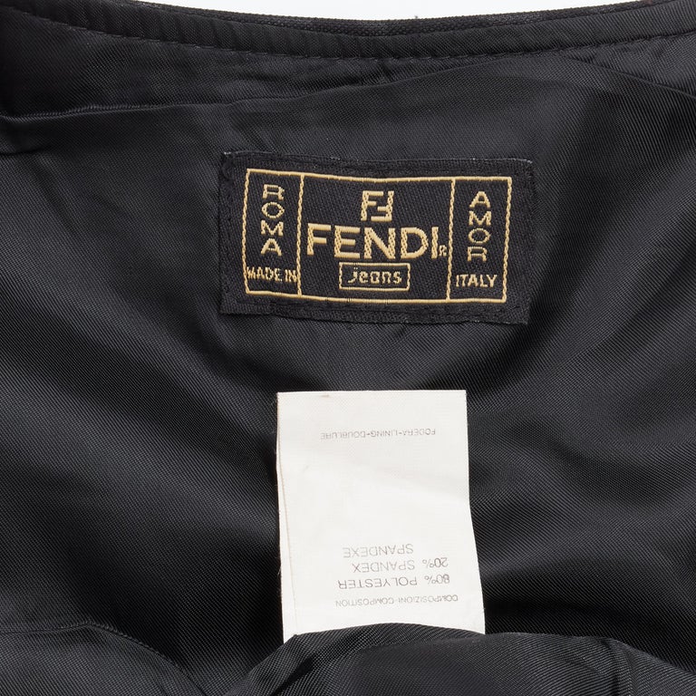 vintage FENDI FF Zucca monogram logo zip charm vest top S For Sale at ...