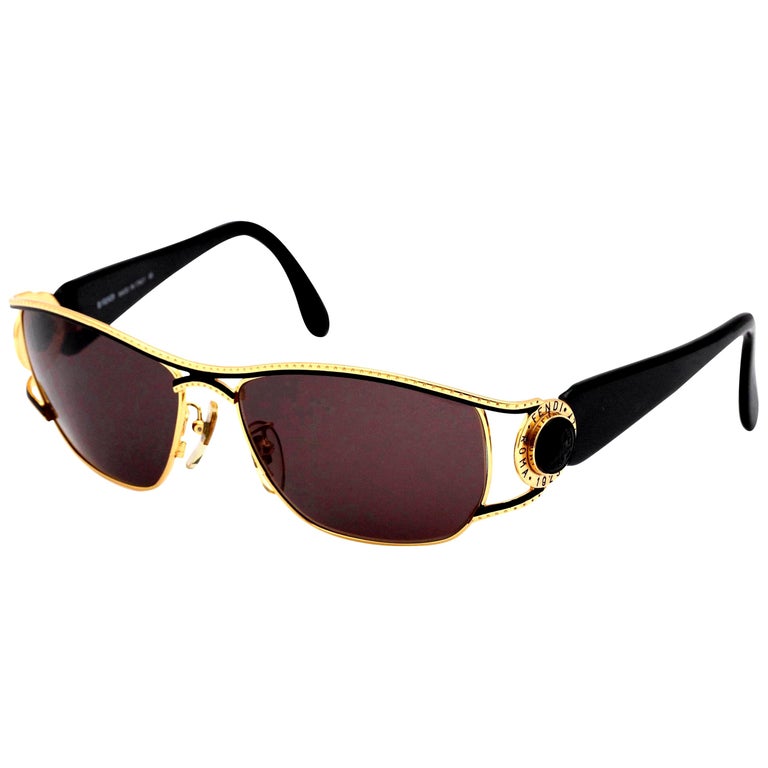 Vintage Fendi Gold Sunglasses - Authenticated w/ COA