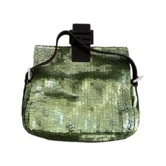 Vintage FENDI Green Sequin Baguette