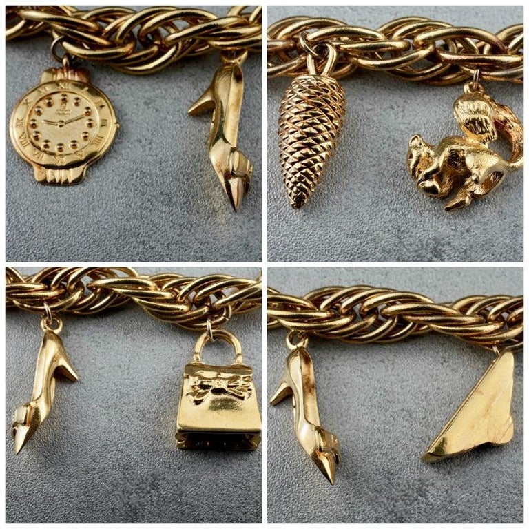 Vintage Fendi Iconic Charm Necklace For Sale At 1stdibs Blue sapphire, pink sapphire, diamond, stainless steel. vintage fendi iconic charm necklace