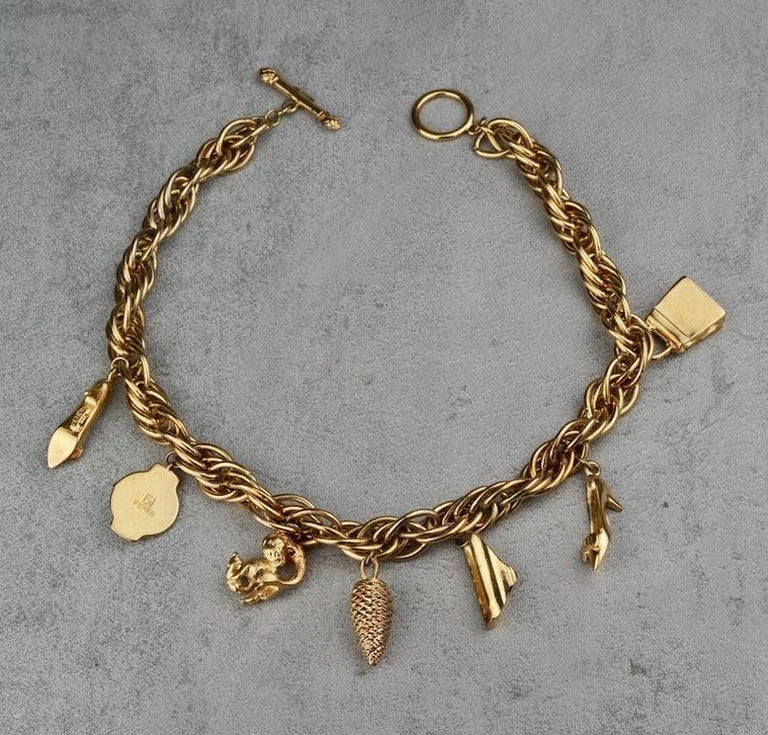 Vintage Fendi Iconic Charm Necklace For Sale At 1stdibs Shop authentic fendi watches from the world's best dealers. vintage fendi iconic charm necklace