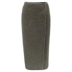 Vintage Fendi Jeans Maxi Wrap Skirt Marled Sage Green