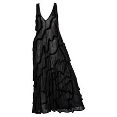 Fendi Karl Lagerfeld - Robe longue vintage en fourrure semi-transparente, 2000