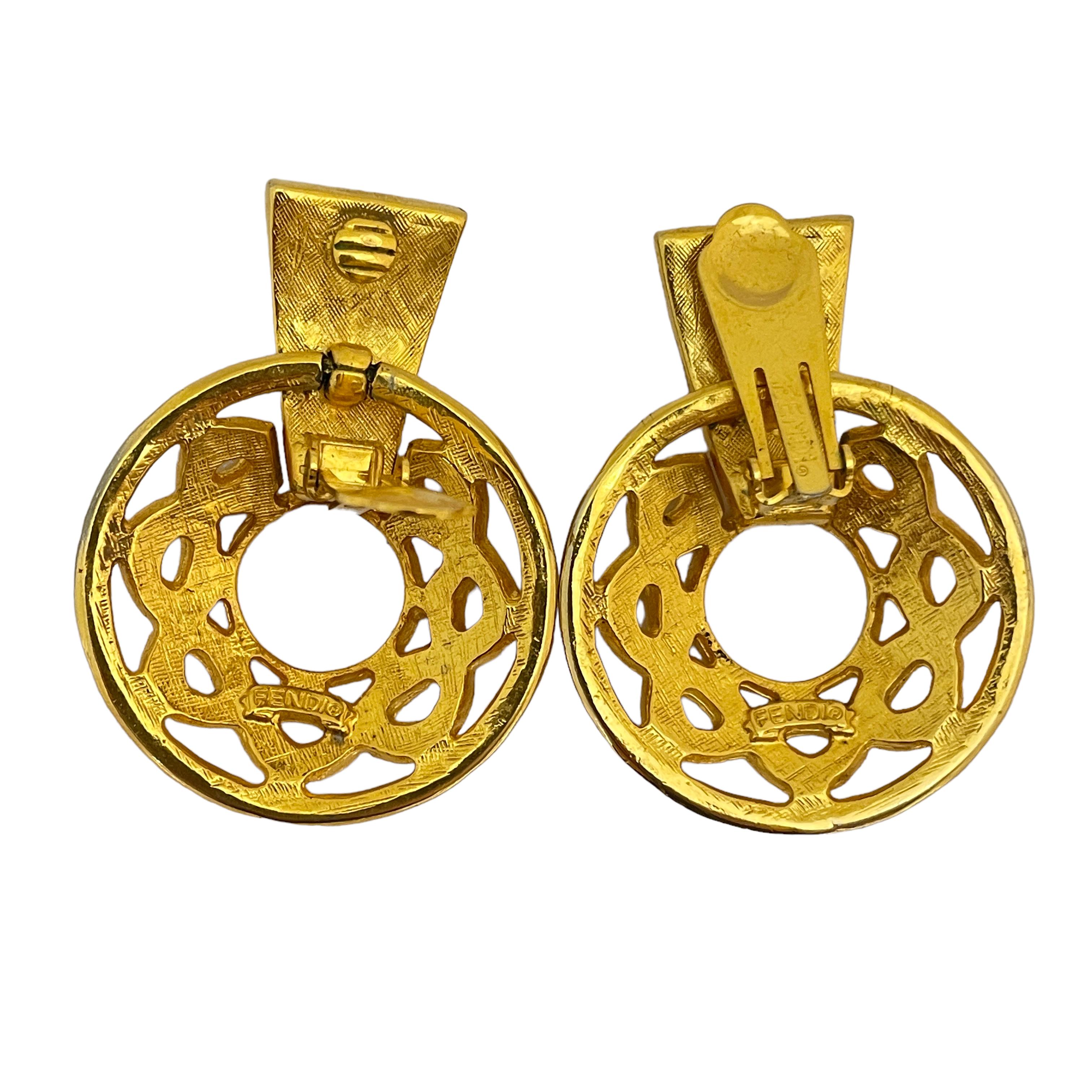 vintage fendi earrings