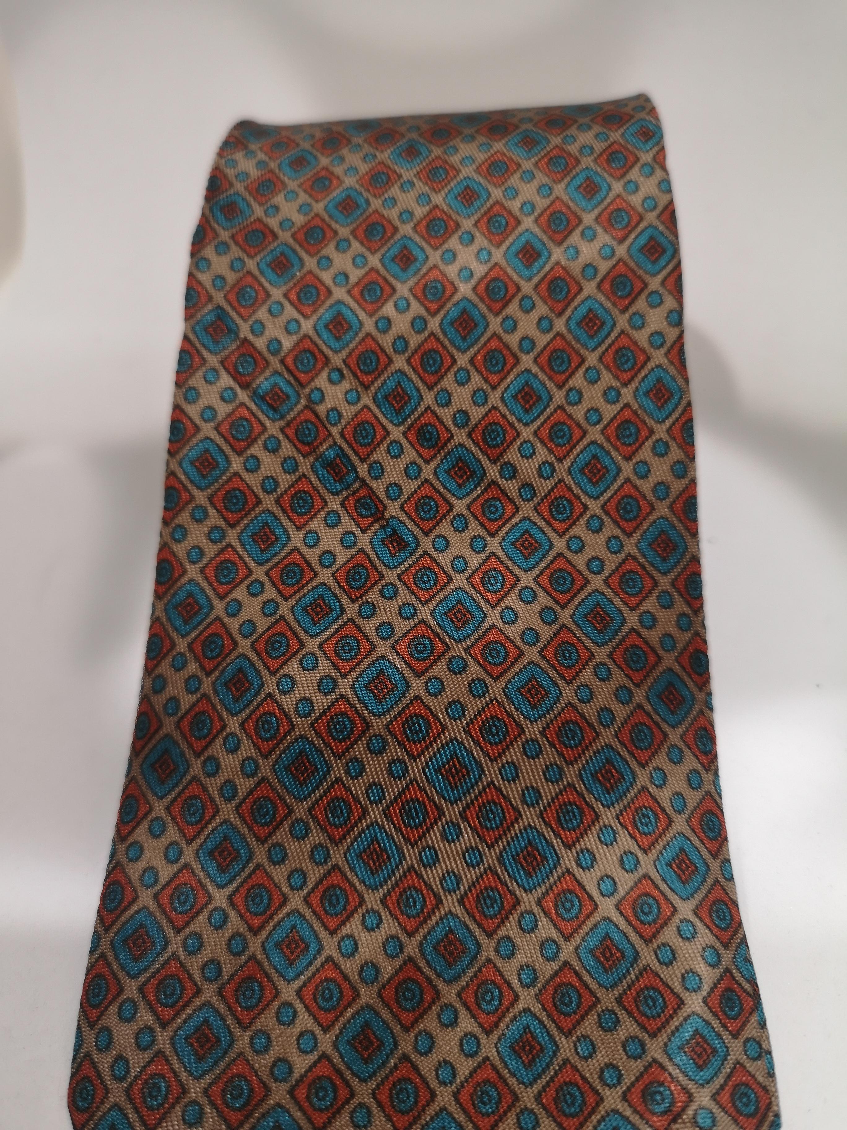 Gray Vintage Fendi multicoloured silk tie