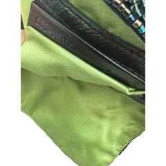 Vintage Fendi Peacock Embroidery Baguette