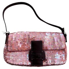 Vintage FENDI Pink Sequin Baguette