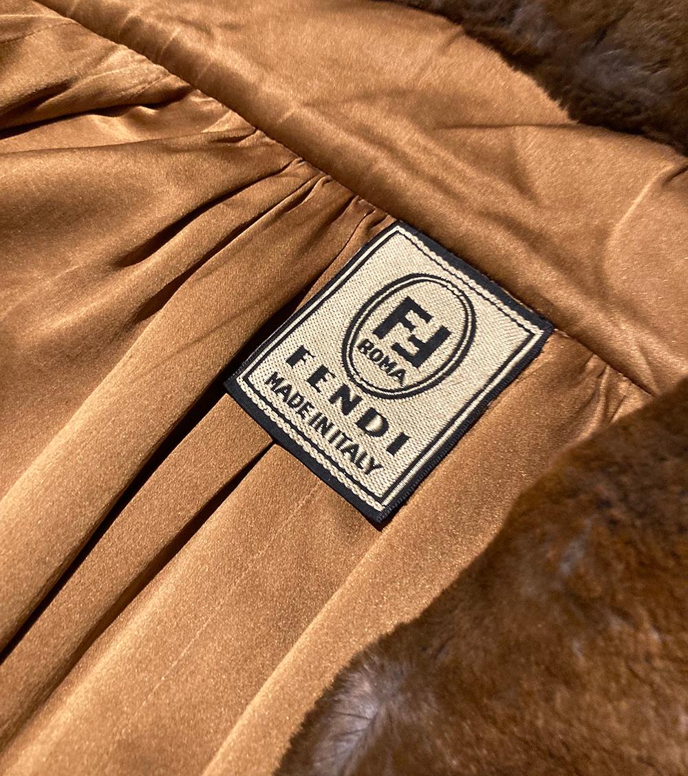 Fendi Seidenpelzmantel im Vintage-Stil im Angebot 8