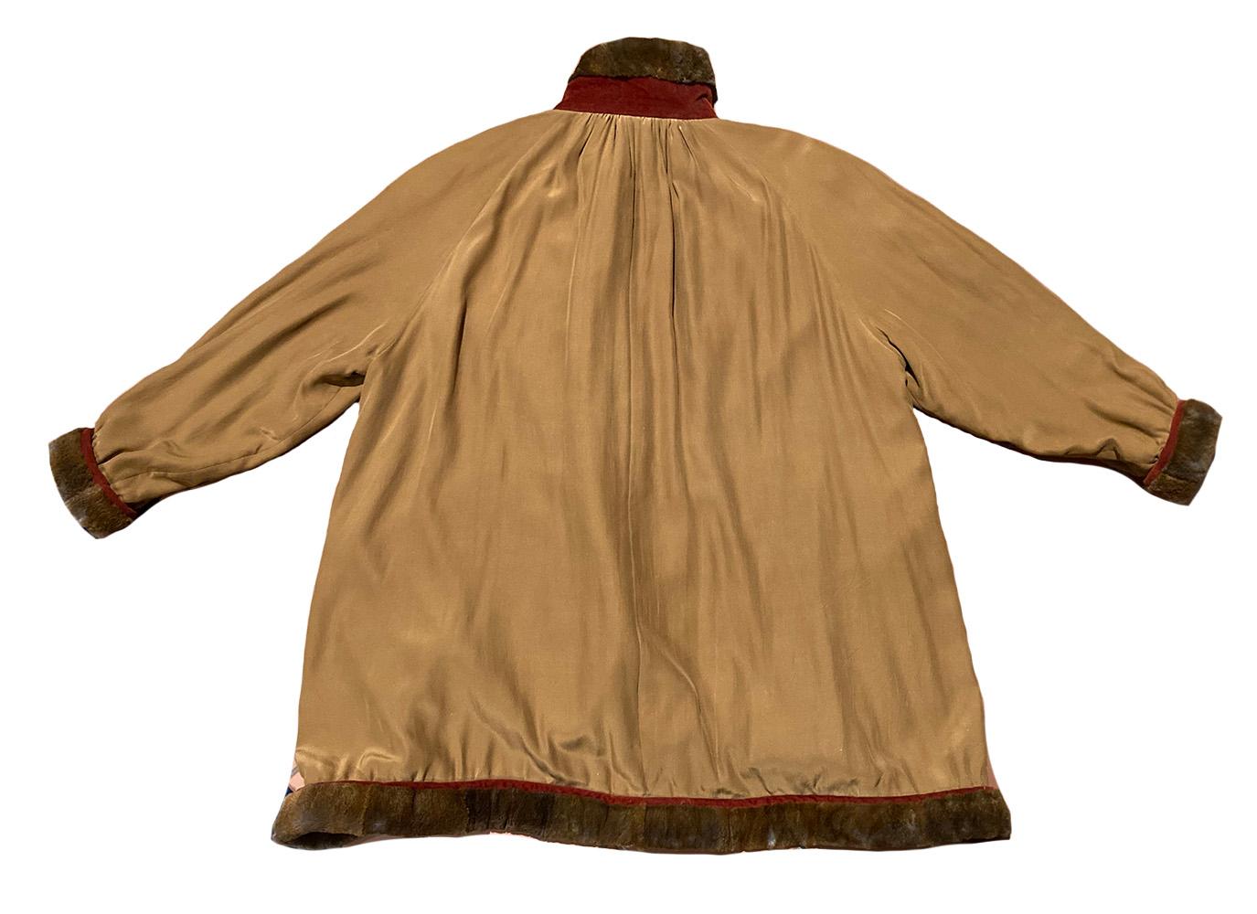 Vintage Fendi Silk Fur Coat For Sale 9
