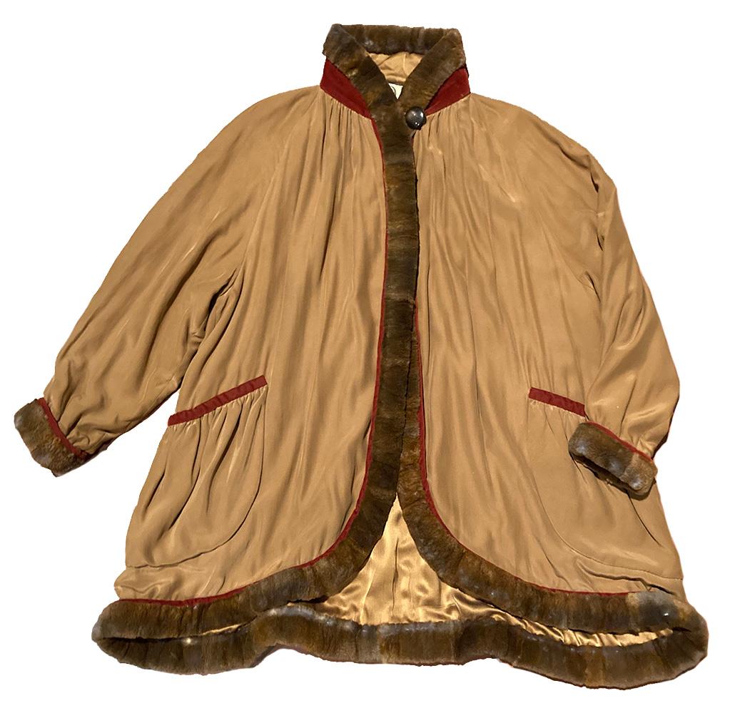 Vintage Fendi Silk Fur Coat For Sale 7