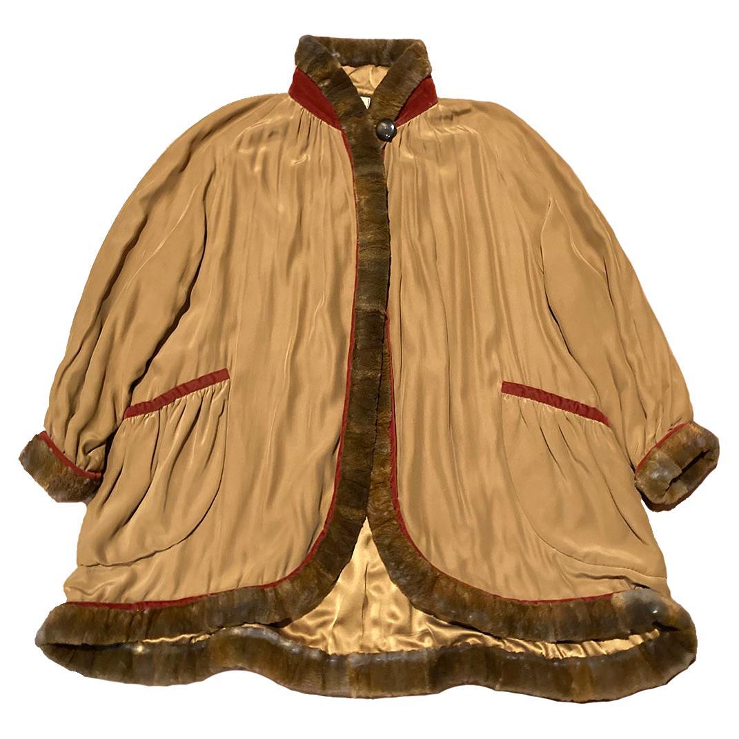 Vintage Fendi Silk Fur Coat For Sale 6