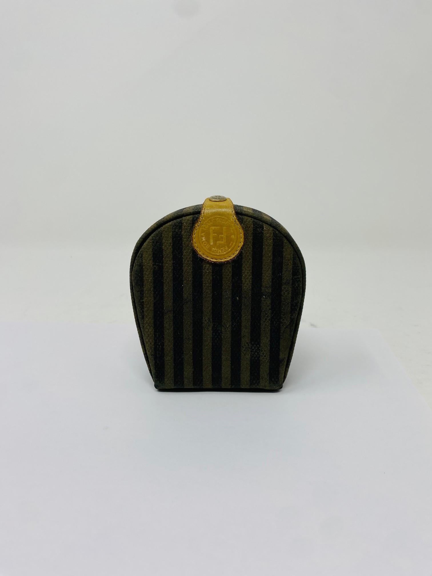 Vintage Fendi Pequin Stripe Trinket Box For Sale 1