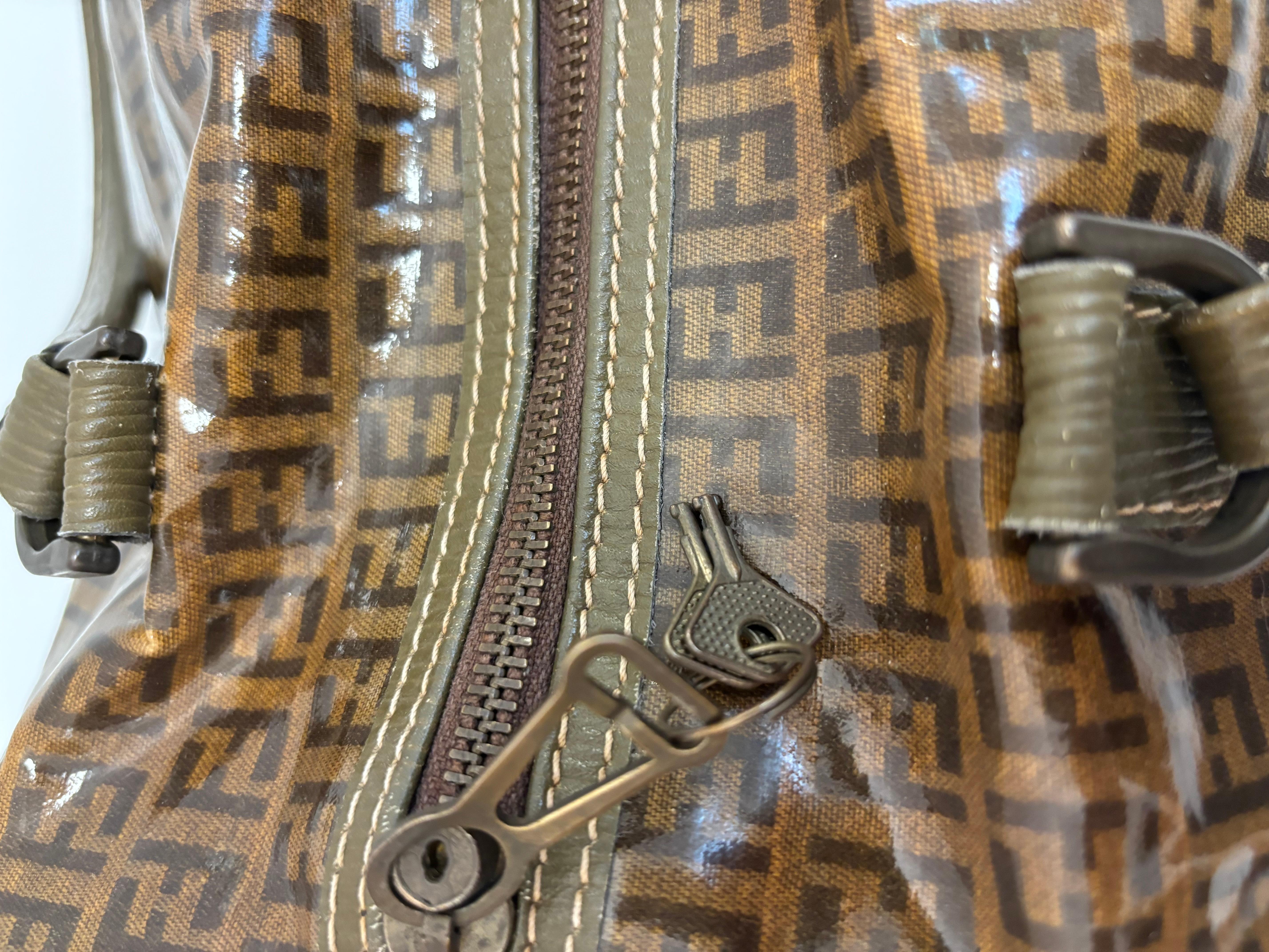 Women's Vintage   FENDI Zucca Boston Bag For Sale