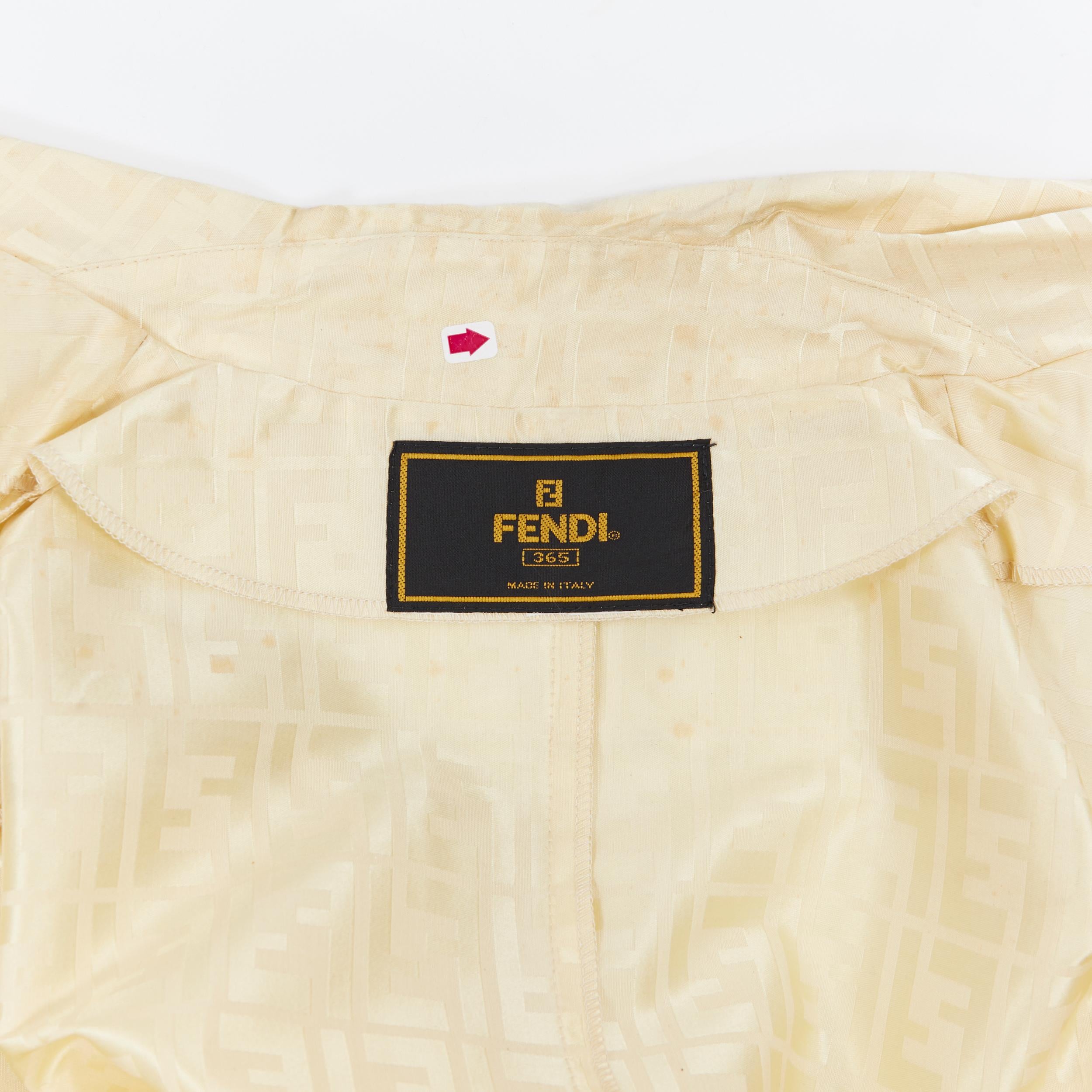 vintage FENDI Zucca FF monogram nylon A-line zip front anorak parka jacket M 5