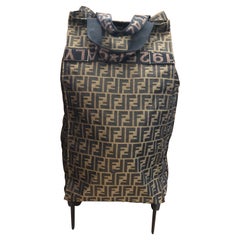 Bolsa trolley enrollable vintage Fendi Zucca Jacquard